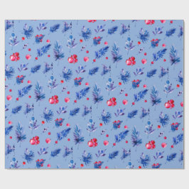 Papel De Regalo Blue Christmas wrapping paper roll