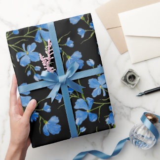 Papel De Regalo Blue Cosmos Flowers