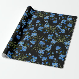 Papel De Regalo Blue Cosmos Flowers