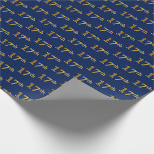 Papel De Regalo Blue, Faux Gold 17th (17ª) Event