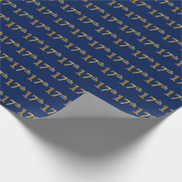 Papel De Regalo Blue, Faux Gold 17th (17ª) Event