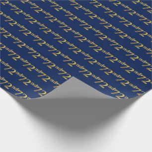 Papel De Regalo Blue, Faux Gold 72nd (Setenta Y Dos) Event