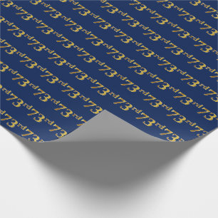 Papel De Regalo Blue, Faux Gold 73rd (Setenta y Tercer) Event