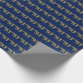 Papel De Regalo Blue, Faux Gold 93rd (Noventa y Tercer) Event