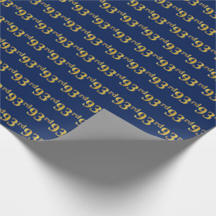 Papel De Regalo Blue, Faux Gold 93rd (Noventa y Tercer) Event