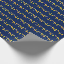 Papel De Regalo Blue, Faux Gold 94º (Noventa Y Cuarto) Evento