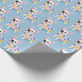 Papel De Regalo Blue French Bulldog Cute