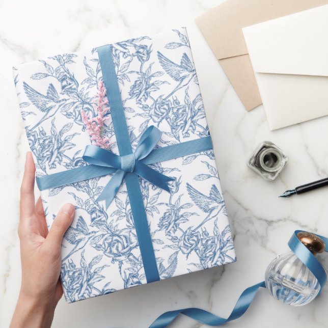 Papel De Regalo Blue French Toile (Regalar)