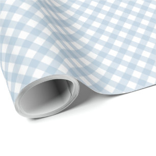 Papel De Regalo Blue gingham revisiones simple lindo platillo