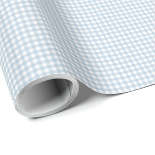 Papel De Regalo Blue gingham simple lindo cheque pequeño