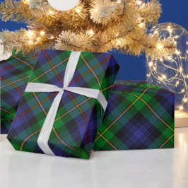 Papel De Regalo Blue Green Scottish Tartán Style Plaid
