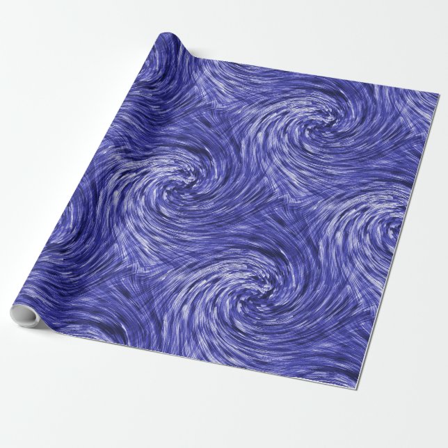 Papel De Regalo Blue Jean Twirls........ (Desenrollado)