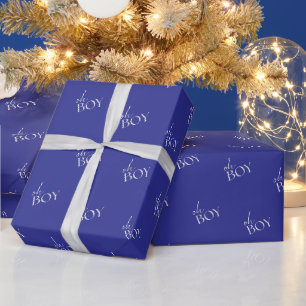 Papel De Regalo Blue Oh Boy Baby Shower