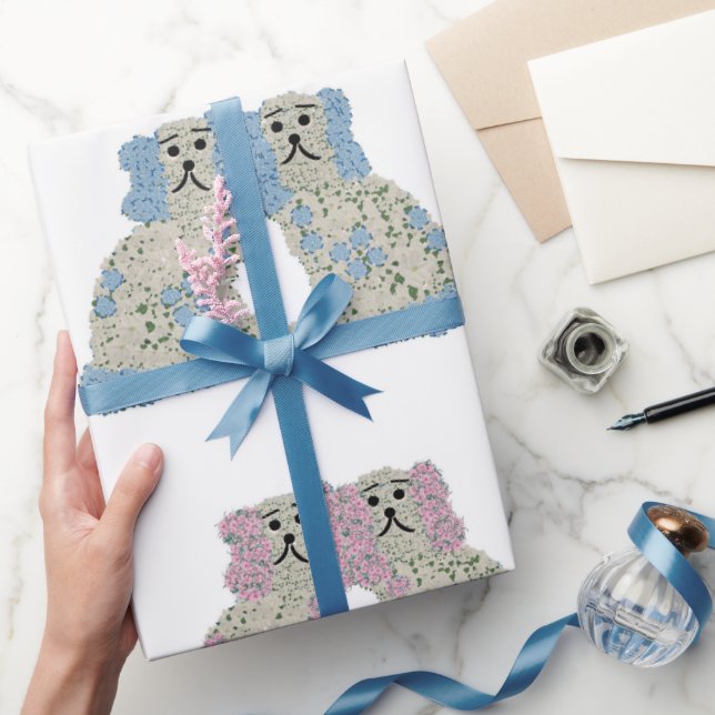 Papel De Regalo Blue Pink Staffordshire Dogs Ginger Jars Jar (Regalar)