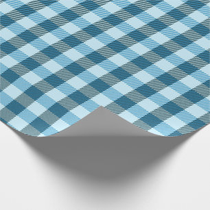 Papel De Regalo Blue Plaid Moderno Simple