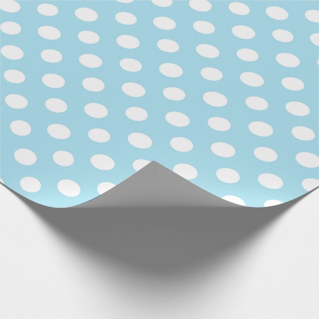 Papel De Regalo Blue Polkadot Modern Cute Baby Boy (Esquina)