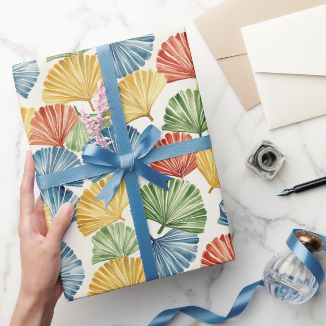 Papel De Regalo Blue Red Yellow Green Fans Italian Birthday (Regalar)