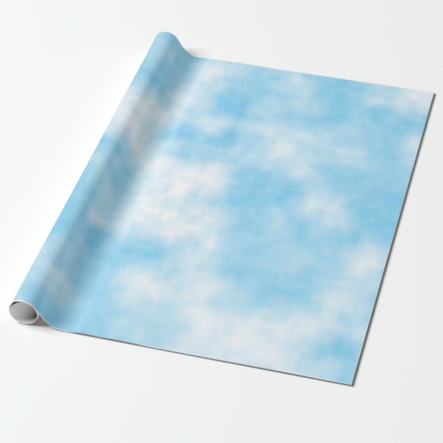 Papel De Regalo Blue Sky and Cloud Art Personalizado (Desenrollado)