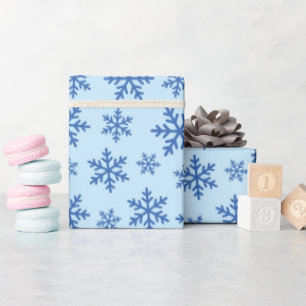 Papel De Regalo Blue Snowflakes Art Winthday Gift sin problemas