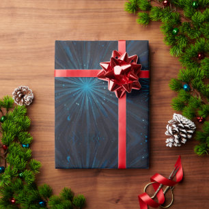 Papel De Regalo Blue Starburst