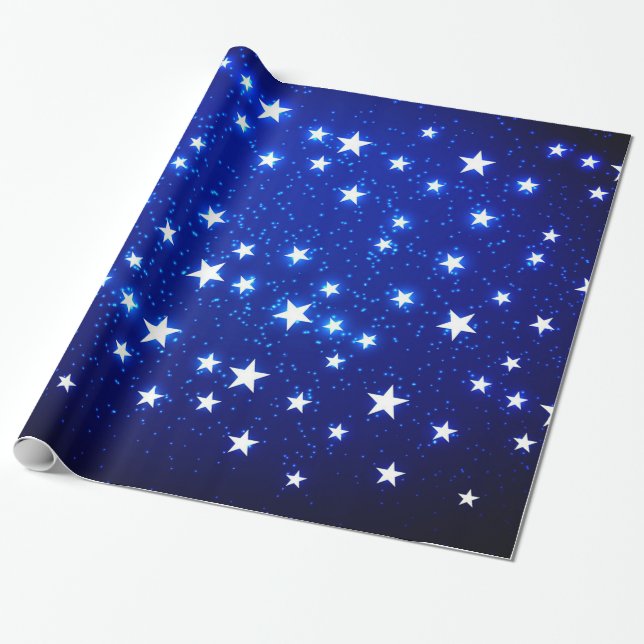 Papel De Regalo Blue Stargazer (Desenrollado)