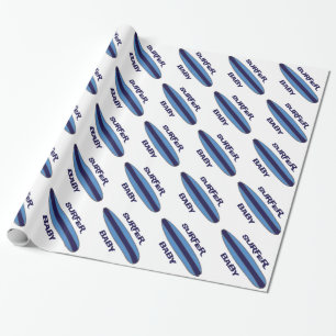 Papel De Regalo Blue Surfer Baby