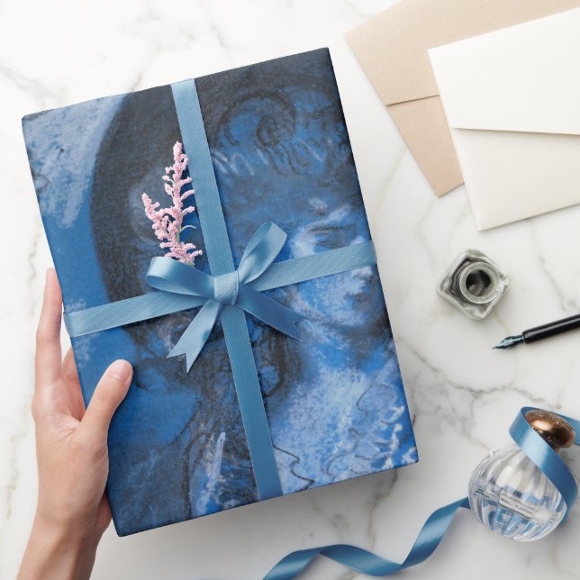 Papel De Regalo Blue Toile Lady French (Regalar)