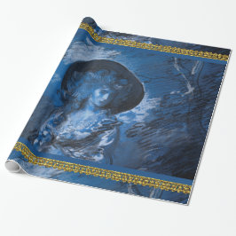 Papel De Regalo Blue Toile Lady French