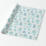 Papel De Regalo Blue Watercolor Kids Boys Birthday Party Cute<br><div class="desc">Añada un toque de encanto a la celebración del cumpleaños de su hijo con nuestro "Fiesta de cumpleaños infantil Cute Blue Boys Watercolour Paper". El diseño es encantador, con una acuarela divertida en varios tonos azules, que inmediatamente le dará una sonrisa a la cara del niño de cumpleaños. Este papel...</div>