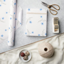 Papel de regalo Blue & White Botanical Bliss