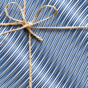 Papel De Regalo Blue White Moiré Stripes Ilusión óptica Resumen