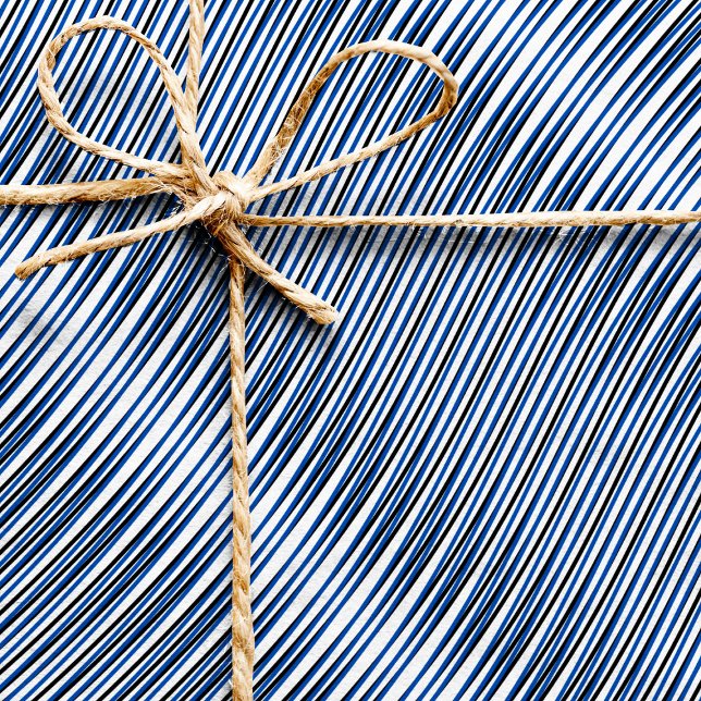 Papel De Regalo Blue White Moiré Stripes Ilusión óptica Resumen (Subido por el creador)