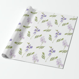 Papel De Regalo Blue Wildflower Watercolor 