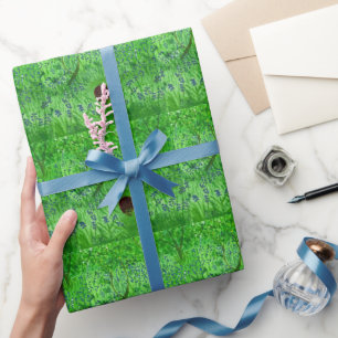 Papel De Regalo Bluebell Wood Hedgehogs Spring Green