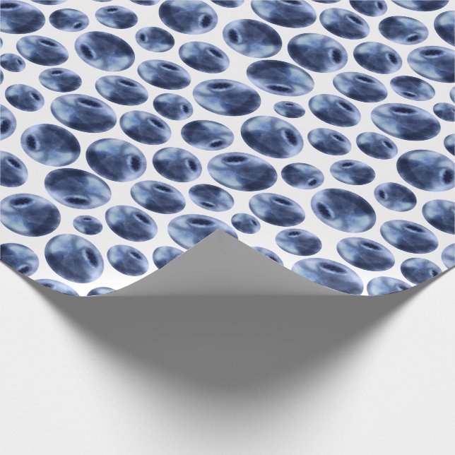 Papel De Regalo Blueberries Imprimir patrón de frutas (Esquina)