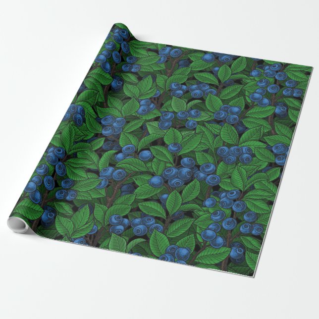 Papel De Regalo Blueberry (Desenrollado)