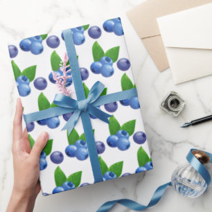 Papel De Regalo Blueberry Berry Sweet Birthday Party Fruto de vera