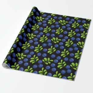 Papel De Regalo Blueberry Bliss: Diseño de patrones de fruta fresc