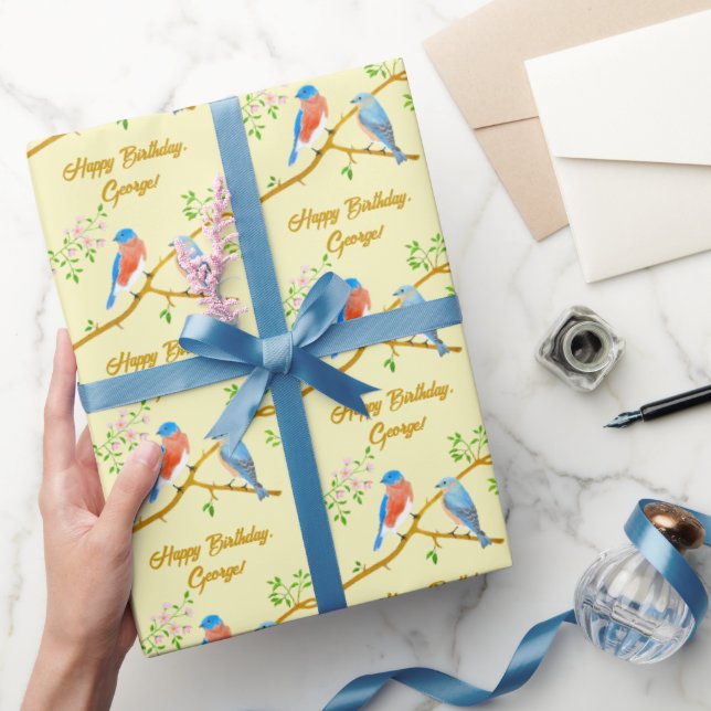 Papel de regalo Bluebirds Amarillo (Regalar)