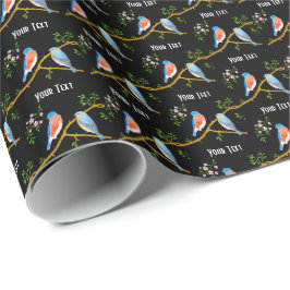 Papel De Regalo Bluebirds Black