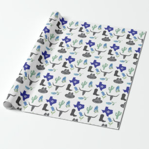 Papel De Regalo Bluebonnets Texas Flores silvestres acuarela