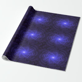 Papel De Regalo BlueLotus Fractal Flower Wrapping Paper