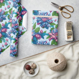 Papel De Regalo Blumenmuster: Dahlienzauber -