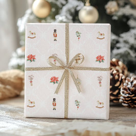 Papel De Regalo Blush Pink Coquette Christmas 
