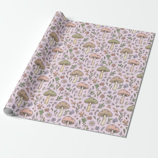 Papel De Regalo Blush Pink Fungi Seamless Pattern Gift