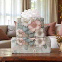 Blush Rosa Sage Verde Boho Floral Rosa Shabby Chic