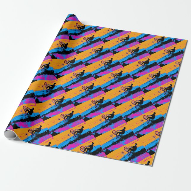 Papel De Regalo BMX inverso (Desenrollado)