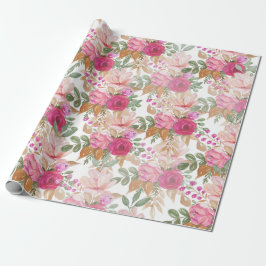 Papel De Regalo Bocadillo De Flores De La Primavera Pastel Suave