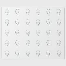Papel De Regalo Boceto de cráneo goteante personalizable