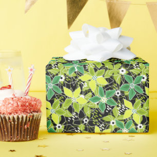 Papel De Regalo Boceto floral multicolor retro otoño 
